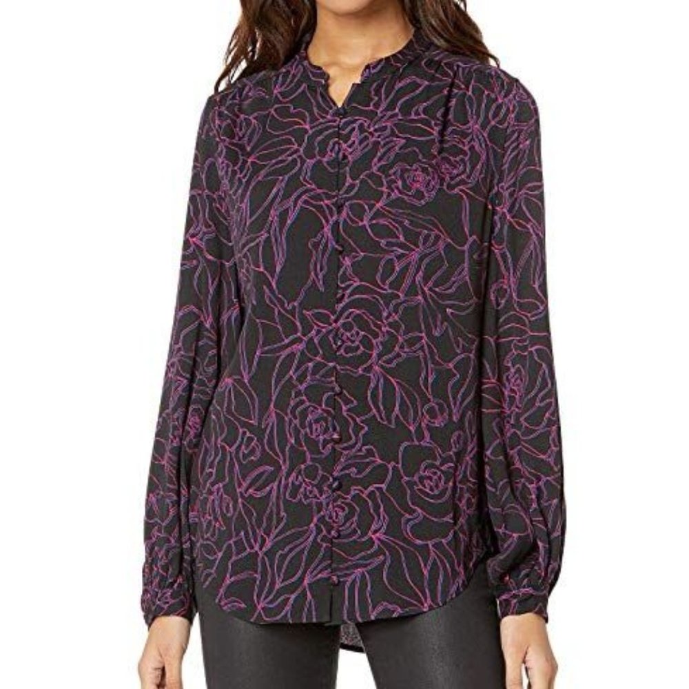 NWT EQUIPMENT Cornelia Mandarin Collar Blouse